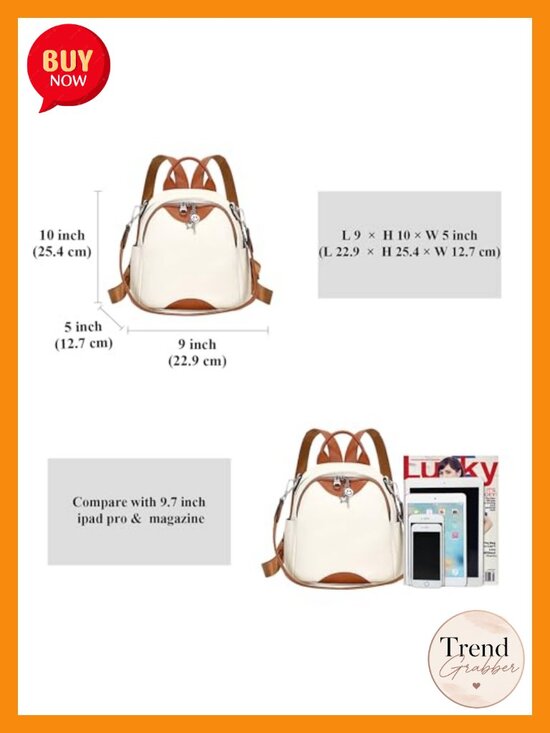 Genuine Leather Convertible Backpack Purse Shoulder Bag Daypack main image 4